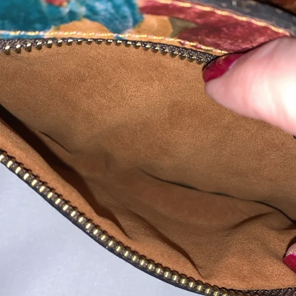 Patricia Nash Crossbody and Shoulder Fresco Bouquet Collection Leather Bag